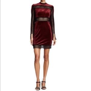 Romeo And Juliet Couture Velvet Sheer Lace Dress